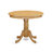 3 Piece Kitchen Table Set for Small Spaces Contains a Round Dining Room Table with Pedestal and 2 Faux Leather Chairs, Oak-106572437-106572442-73873760