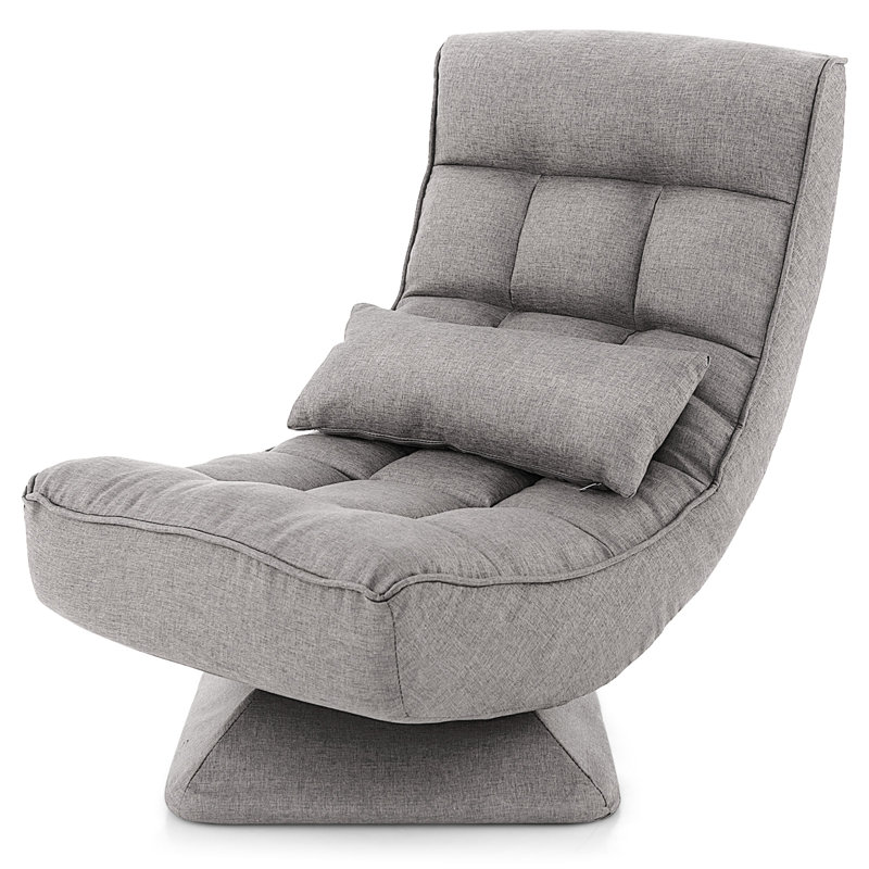 Chaise de jeu inclinable et pivotante Ebern Designs, Gris