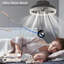 Ventilateur de plafond noir intelligent 16 pouces avec lumière, lustre encastré à DEL avec 5 pales invisibles, télécommande, minuterie et éclairage à intensité variable