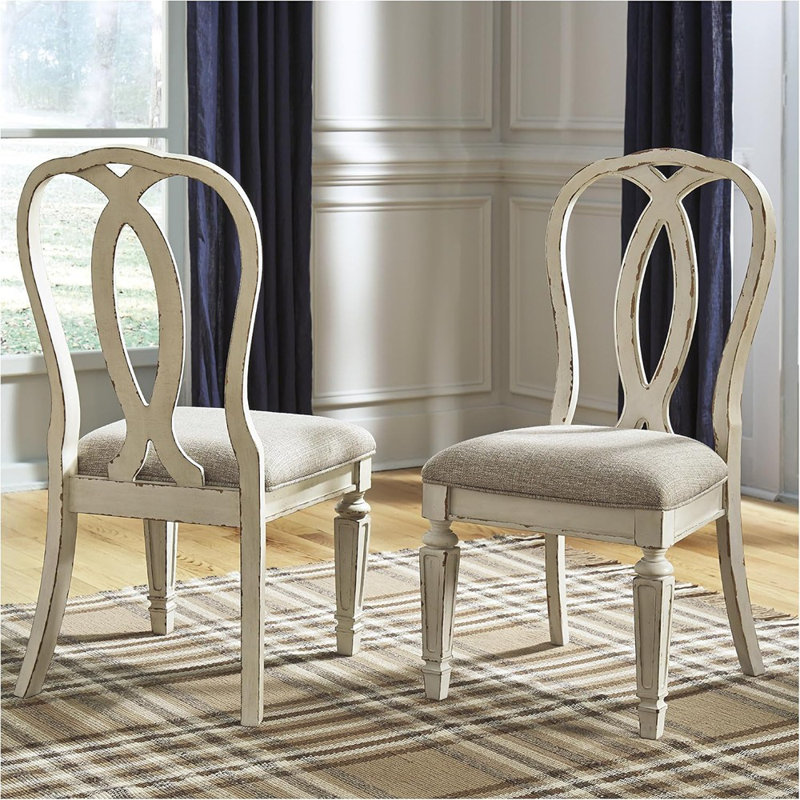 Chaise de salle à manger à dossier plat 2 pièces Realyn