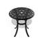Ensemble de 3 meubles de patio en aluminium coulé avec cadre noir et coussins de siège