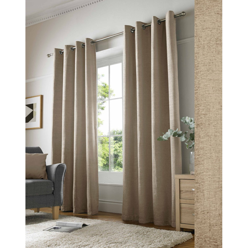 Bergman Sheer Curtain, Latte, 228 W x 228 D cm