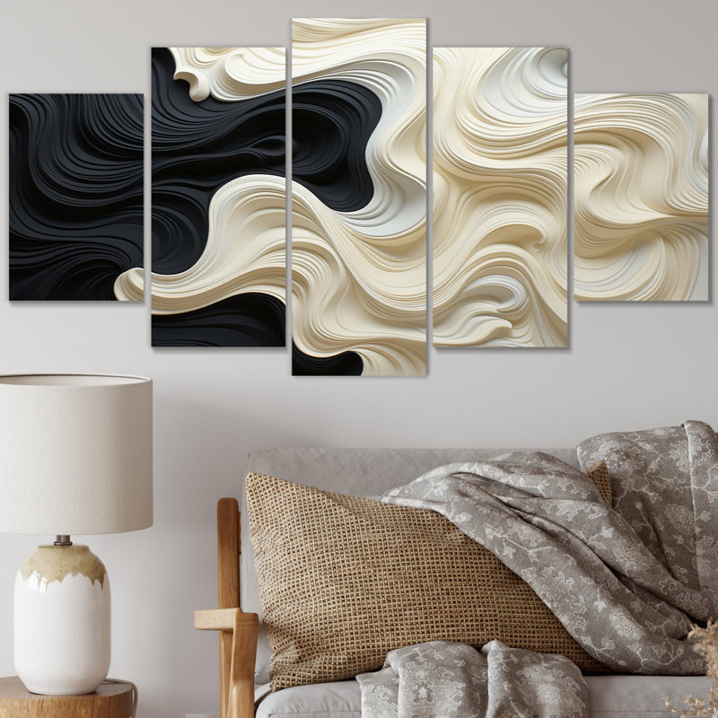 Corynne - impression d'art mural moderne - 5 panneaux