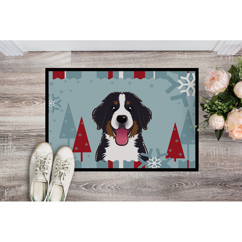 Tapis d'extérieur antidérapant Dartanna Winter Holiday, Rectangle 1 pi 6 po x 2 pi 3 po