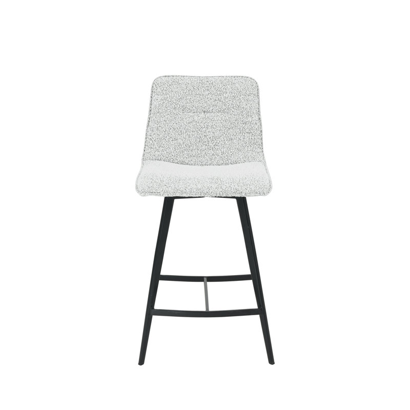 Tabouret de bar rembourré Axel (ensemble de 2) - Gris clair, Blé
