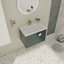 Meuble-lavabo de 28 po avec lavabo en céramique pour petite salle de bain-129754207