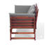 Zelda Solid Wood Eucalyptus Outdoor Bench