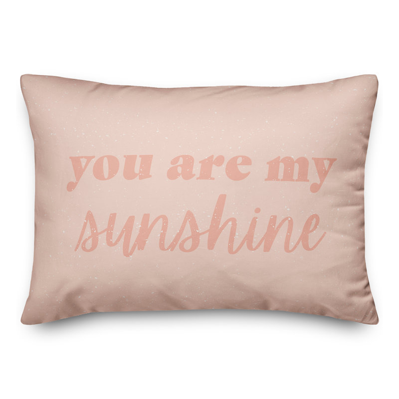 Coussin intérieur / extérieur You Are My Sunshine, H 14 po x l 20 po, Rectangle