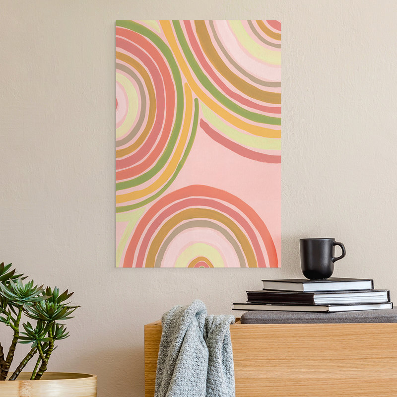 Abstrait arc-en-ciel I - impression sur toile seulement - non encadré, H 18 po x l 12 po