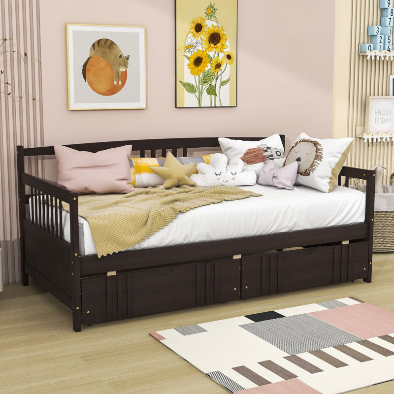 Elenka Daybed with Drawers, Twin, Espresso