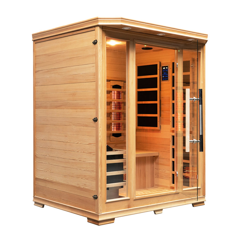 3 Person Hybrid Sauna With Traditional & Full Spectrum Infrared Complete Heat