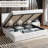 Hydraulic Lift Up Storage Velvet Upholstered Platform Bed-115143021-115143023