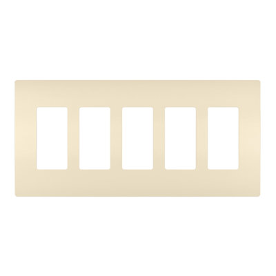Radiant 5-Gang Decorator Rocker Screwless Wall Plate