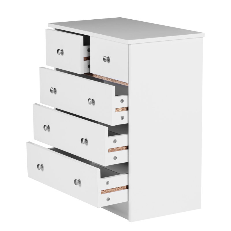 5 Drawer 60cm W Chest, White