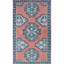 Vintage Glory Hand Hooked Wool Rug in Blue/Faded Red/Cream-73065270