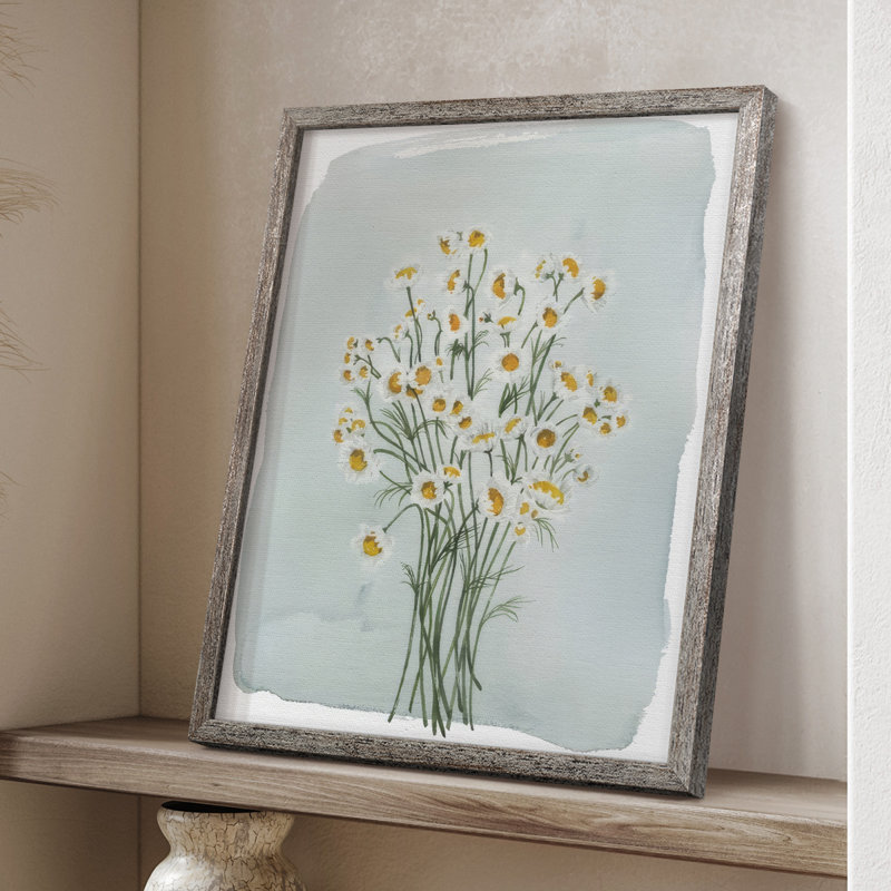Chamomile Bouquet II Framed Print - Solid Wood