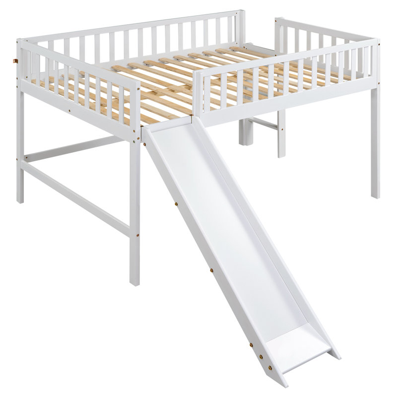 Lit mezzanine Jaeshawn, Double, Blanc