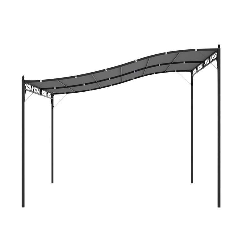 Ahzaria 4 x 3m Metal Patio Gazebo, Grey
