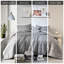 Édredon pour lit simple / simple TG 3 pièces avec pince rayée tissée, rembourrage, -, motif gris lavable à la machine, étiqueté, nettoyer les taches-121170519