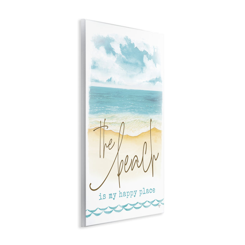 «Beach is Happy Place» par Mollie B., H 19 po x l 13 po