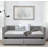 Twin sized upholstered daybed featuring two drawers, adorned with buttons and copper nails on its square arms-1872841670