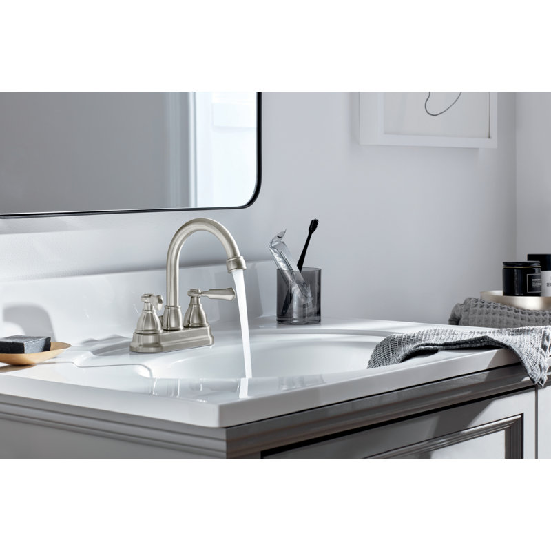 Elmhurst 2-handle Bathroom Faucet with Drain Assembly, Brushed Nickel