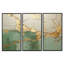 «Green Gold Minimalisme Poteries», ensemble d'art sur toile à spirales abstraites-99828797-99828799