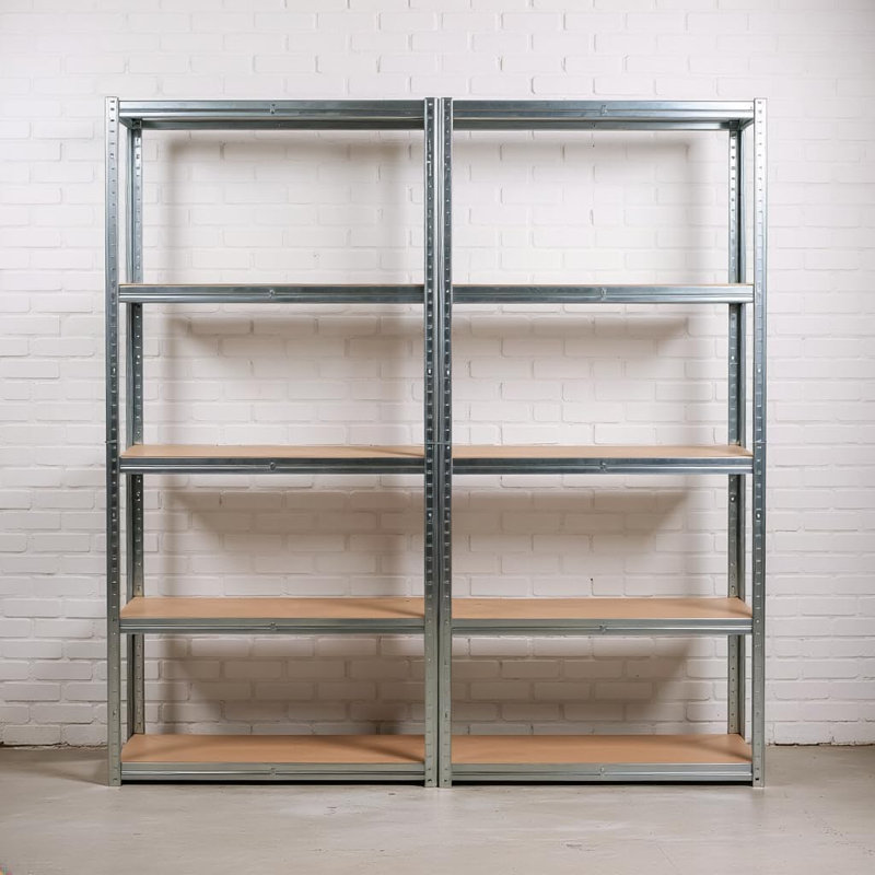 90cm W Galvanised Steel Frame Shelving Unit, x2