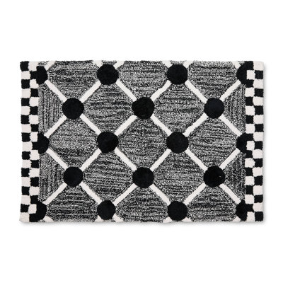 Lattice & Dot Bath Rug