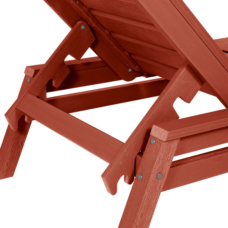 Jiwoo Outdoor Chaise Lounge, Rustic Red