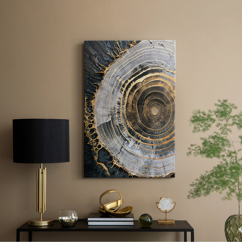 Série ABSTRACT CCxxx - Toile tendue avec châssis de qualité supérieure - Prêt à être accroché, H 18 po x l 12 po