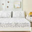 Drap-housse floral en percale de microfibre-889967029