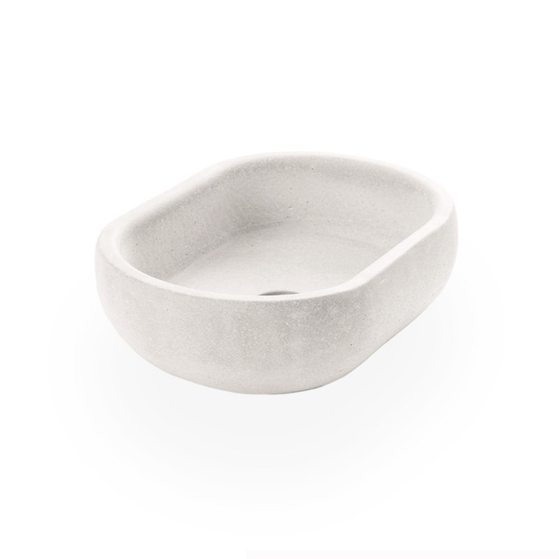 Newterra Handmade Oval Vessel Bathroom Sink, Sand