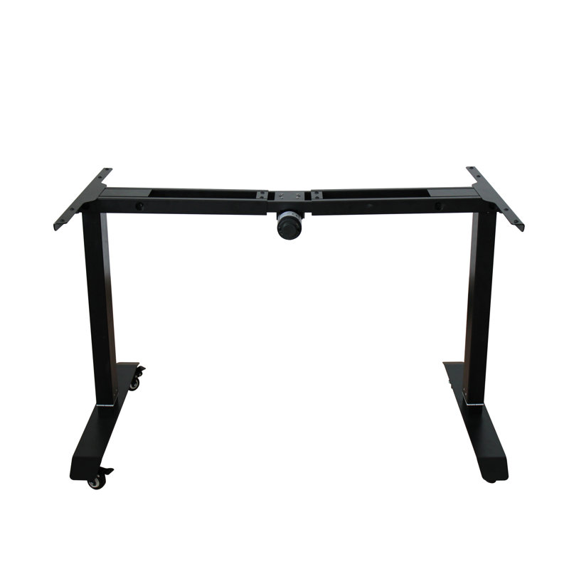 Tena Adjustable Height Steel Standing Desk, Black