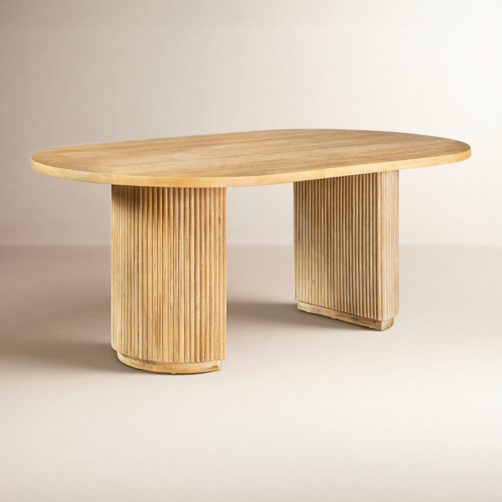 Fitzroy 87" Acacia Dining Table, 29.9" H x 78.7" W x 43.3" D