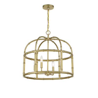 Luminaire suspendu géométrique à 4 lumières Ethan