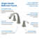 Wide Spread Two Handles Bathroom Sink Faucet with Drain Assembly, Three Holes Bathroom Faucet with Pop-up Drain Stopper