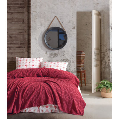 Cotton Geometric Shapes Coverlet