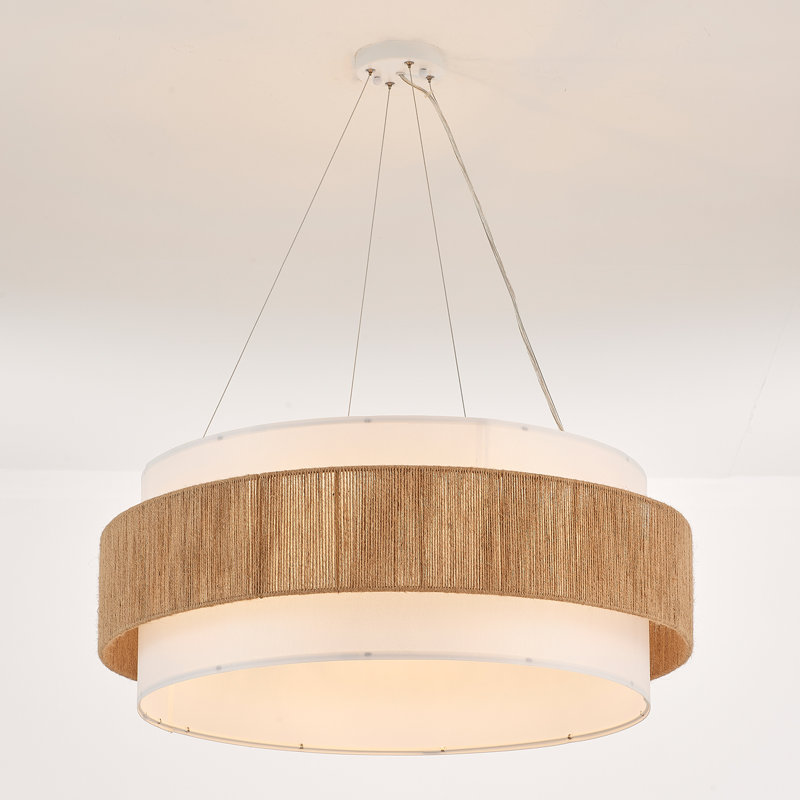 5 - Light Dimmable Drum Chandelier Dia 30 Inches