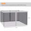 Paroi latérale 10 x 12 pi, pour l'extérieur avec filet grillagé (blanc)-123219076-123219074