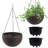 13.4 Inch Self-Watering Rattan-Inspired Planter with Large Capacity and Root-Rot Resistant Water Storage, Perfect for Indoor and Balcony Decoration (Pack of 2, Brown)-547101752