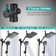 Shower Head, 8‘’ High Pressure Rainfall/Handheld Shower Combo With 11'' Extension Arm, 9 Settings, Anti-Leak Shower Head With Holder, Height/Angle Adjustable, Chrome, Matte Black