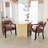 Porker Tufted Sponge Dining Chairs with Casters-49655581