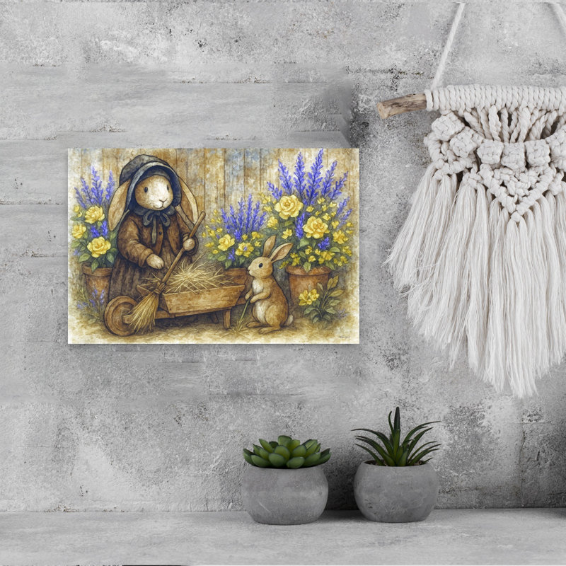 Art mural contemporain et romantique, H 12 po x l 18 po
