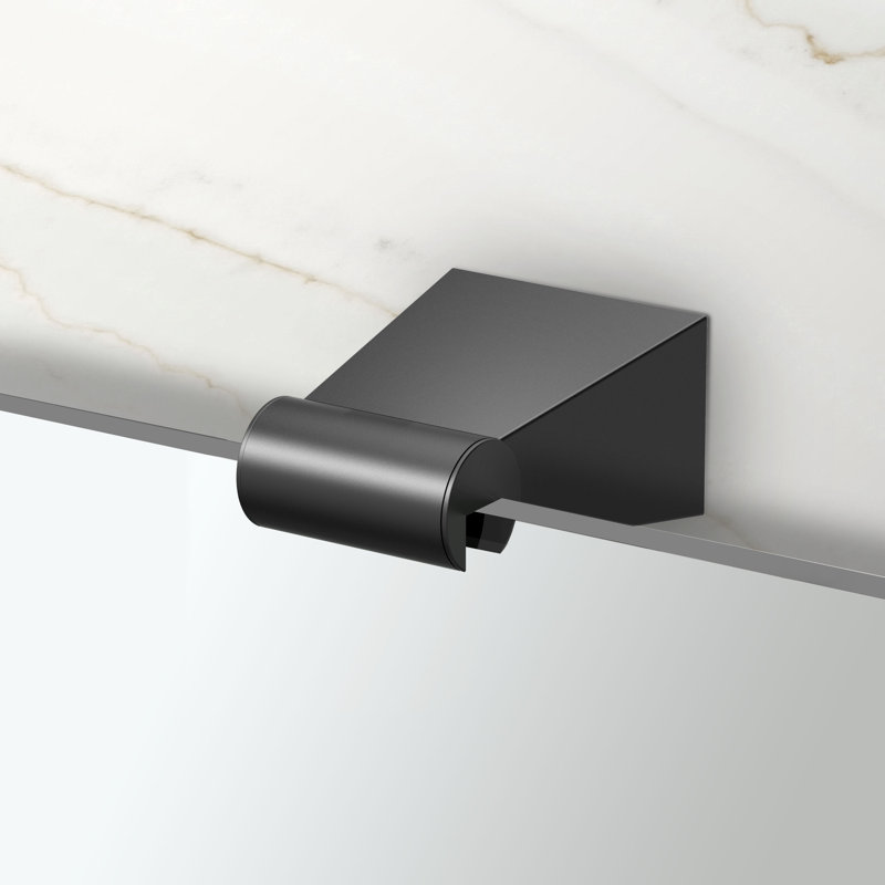 Bleu Wall Mounted Rectangle 30"H x 22"W Bathroom Vanity Mirror, Matte Black