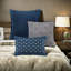 Ensembles de literie de luxe bleu marine, jacquard en polyester, décoration intérieure moderne