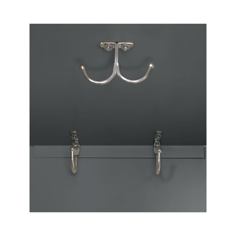 Casier Premium à 2 sections - Rang 6, H 78 po x l 45 po x P 18 po, Assemblé, gris