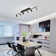 Black/Gold LED Adjustable Fixed Track Lighting Head