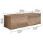 Meuble télé mural moderne 3 pièces, 106 po de large, pour meuble télé flottant Modern