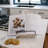 Metal Rail-Wooden Adjustable Whitewashed Recipe Book Stand